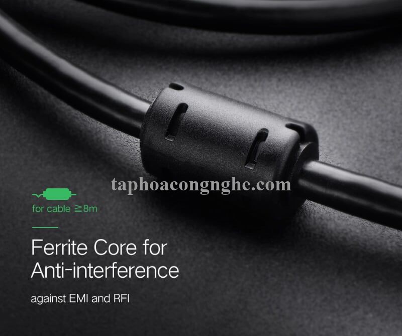 Ugreen 30197 15M màu Đen Cáp tín hiệu HDMI chuẩn 1.4 hỗ trợ phân giải 4K * 2K HD116 30030197